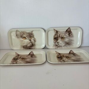 Vintage set of Cat Toll Trays